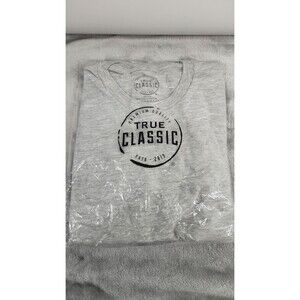 True Classic Men's Medium Gray Crewneck Short Sleeve T-Shirt Tee NWT
